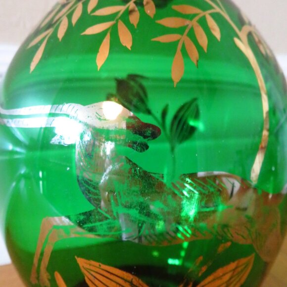 Vintage Italy Green Glass Decanter - Picture 3 of 9